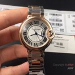 Swiss quartz - TW Cartier Medium Ballon Bleu 33mm Watch 2-Tone Rose Gold